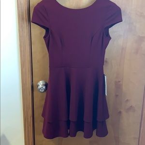 Burgundy dress